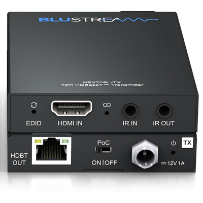 Blustream HEX70SL-TX Slimline HDBaseT™ Transmitter - 1080p to 70m (4K 60Hz 4:2:0 up to 40m)