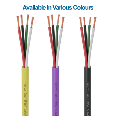 Kordz K11502-152M ONE SP164 16AWG 4C 65 Strand OFC Speaker Cable LSZH 152.5m - Available in Various Colours
