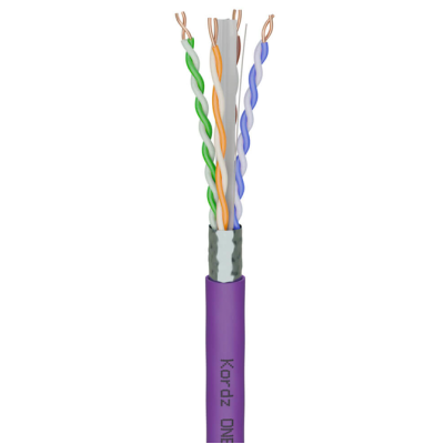 Kordz K13602-305M-PP ONE - CAT6A F/UTP Bulk Network Cable - LSZH - Purple - 305m Spool