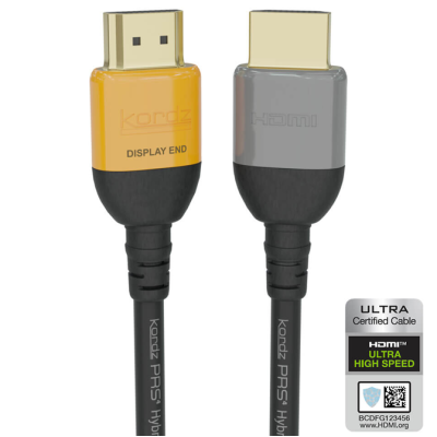 Kordz K36522 PRS4 - 48Gbps 8K AOC Ultra High Speed Certified HDMI Cable - Available in Various Length
