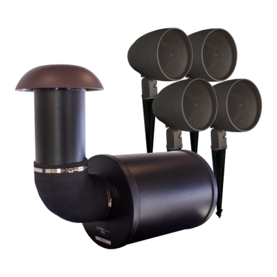 TruAudio UltraScape PRO, includes 10" Burial Subwoofer & 4 x 4" Satellite Speakers, 100W, Brown